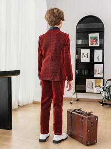 3pcs Young Boys Suit Set - Jacket, Pants, Bowtie, Birthday/Christmas/Wedding Party Formal Wear