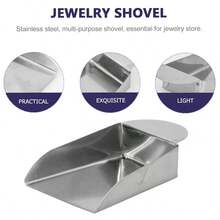 1pc Stainless Steel Jewelry Scoop - Mini Square Beading Scoop, Crafted Jewelry Scoop, Suitable For Round & Asymmetrical Beads