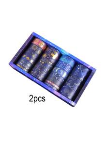 20卷盒装浩瀚星系列烫金和纸胶带 学生日记装饰材料 创意可爱手账胶带 (6卷/12卷/20卷) - 彩色 - 查看 21