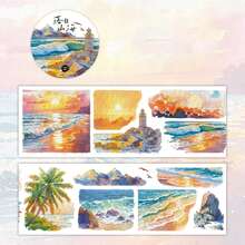 1卷 Infeel.Me 自然主题和纸胶带，海洋和山脉，适合剪贴簿、DIY 装饰 - 彩色 - 查看 17