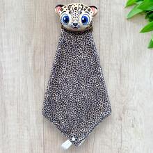 Sublimated Baby Blanket Little Friends With Leopard Print Pacifier Clip - Rỉ Nâu - Xem 1