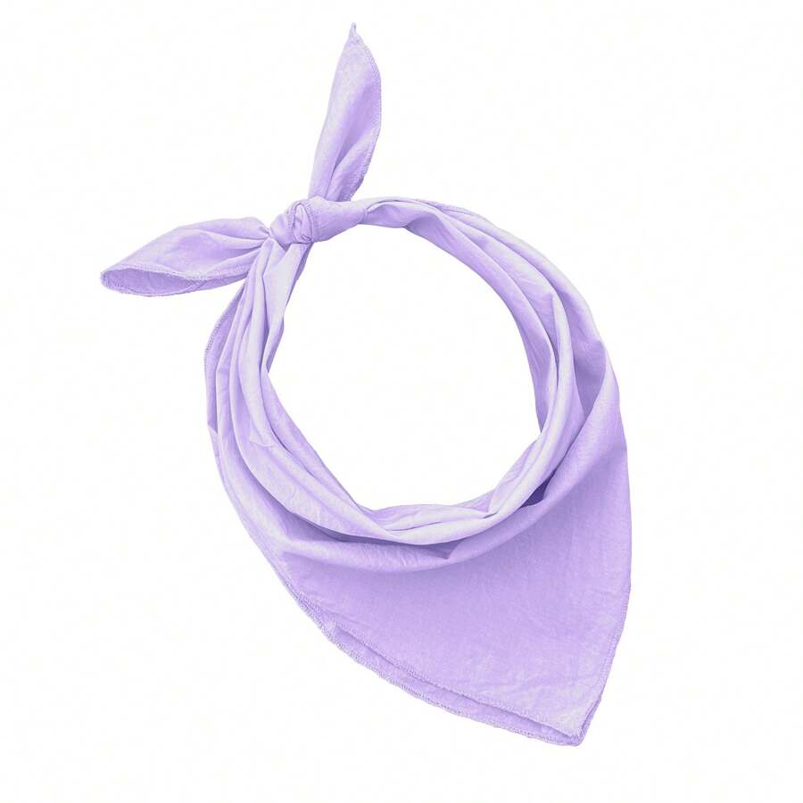 JOPHY & CO. BANDANA 100% Cotton SET Of 3/5/10 For Women Men Children Unisex Solid Color Cotton COD. A644 - 紫羅蘭色 - 查看 1