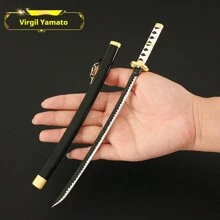 1pc Vergil Yamato Sword Model - Full Metal Model - Upgraded Thicker Version - Sword Toy - Safe And Non-Sharpened - Home Decor Display - Holiday Gift - Birthday Gift - Easter Gift - Christmas Gift - Perfect Gift - Toy - Multicolor - View 2