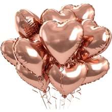 10 个/套 18 英寸心形铝箔气球，适用于情人节、婚礼、周年纪念派对装饰返校情人节