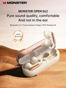 Monster AC601 TWS耳机 HiFi立体声高清通话夹式耳机降噪游戏耳机户外运动跑步耳机