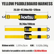 KOETSU Adjustable Paddleboard Shoulder Strap, Available In Yellow, Blue, And Orange, Stylish And Eye-Catching, Comfortable & Durable, Ideal Transport Accessory For Paddleboards