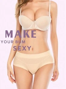 Sports Outdoor 1pc Multicolor Seamless Body Shaping Panties With Sponge Padded, Triangle Cut For Better Butt Lift Gym Accessories