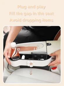 Caja organizadora de espacio entre asientos del coche, diseño creativo de flor, organizador interior de coche multifuncional, accesorios para coche - Multicolor - Ver 3