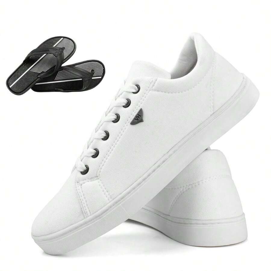 Men's Sport Thin Sneakers For Everyday Work, Gym, Walking + Flip-Flops CHEAP - 白色 - 查看 1