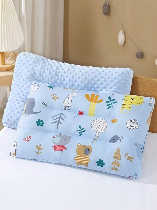 1pc Newborn Baby Pillow, Breathable Soft Comfortable Pillow, Soothing Raised Support Sleep Pillow, Washable For Baby Boys And Girls