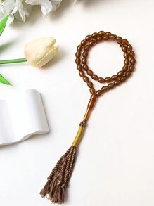 1 pezzo imitazione pietra naturale, braccialetto di preghiera con 45 perline, stile arabo