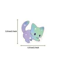50 件星空猫贴纸乙烯基美学贴纸适用于剪贴簿、日记、笔记本电脑、保险杠、滑板、水瓶、电脑、手机、卡通、安全帽、汽车贴纸和贴花 - 彩色 - 查看 2