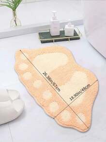 1 stuk creatieve asymmetrische zachte absorberende antislipmat, pootvormige badmat, badkamer/woonkamer/slaapkamer/hal vloermat, badkamerdecoratie, badkameraccessoires, terug naar school