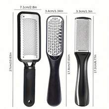 足部锉刀 - 专业修脚锉刀工具可轻松去除死皮、干燥、硬皮和老茧 - 足部锉刀去除脚部老茧，耐用的足部磨砂膏，使双脚柔软光滑 - 黑與白 - 查看 3