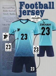 Ensemble de short et de maillot de football à manches courtes imprimé, style petit ami pour hommes, personnalisé. Tenue de sport , mode, style hipster, décontractée, minimaliste chic, personnalisée, unique, costumes pour mecs, capsule dressing, style de base/rue pour hommes, cadeaux idéaux pour lui, petit ami, famille, amis, pour anniversaires, vacances/jours fériés, école/compétitions, sports/escalade