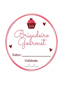 300 GOURMET BRIGADEIRO STICKER 4X4CM - White - View 2