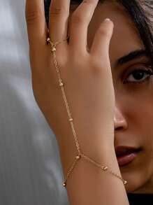 极简主义手套手链 - 金色 - 查看 3