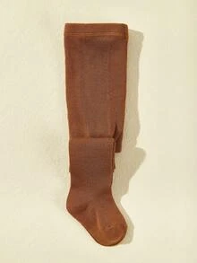 1 quần tất màu nâu cho trẻ sơ sinh và trẻ mới biết đi, mùa xuân và mùa thu - Cà phê nâu - Xem 6