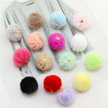 10/30 件蓬松绒球吊坠套装，涤纶仿兔毛球饰物，非常适合 DIY 耳环、手镯、珠宝工艺品，是万圣节和圣诞节的绝佳礼物 - 彩色 - 查看 6