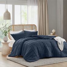 2/3 Pieces Bedding Comforter Set,Cozy Premium All Season Home Textile Fits Modern Bedroom Décor, Only 2-Pcs-Set For Twin-Twin XL Size,Christmas New Year Holiday Gifts - 海軍 - 查看 7