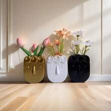 1 chiếc bình thiết kế mặt tối giản, thích hợp cho ban công, bệ cửa sổ, vườn, bàn trang điểm, kệ tivi, giá sách, bàn làm việc, bàn ăn, đồ trang trí nhà cửa, chất liệu nhựa làm quà tặng tốt nhất - nhiều màu - Xem 2