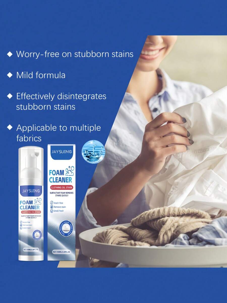 Clothing Stain Removing Foam Cleaner, Effectively Removes Stubborn