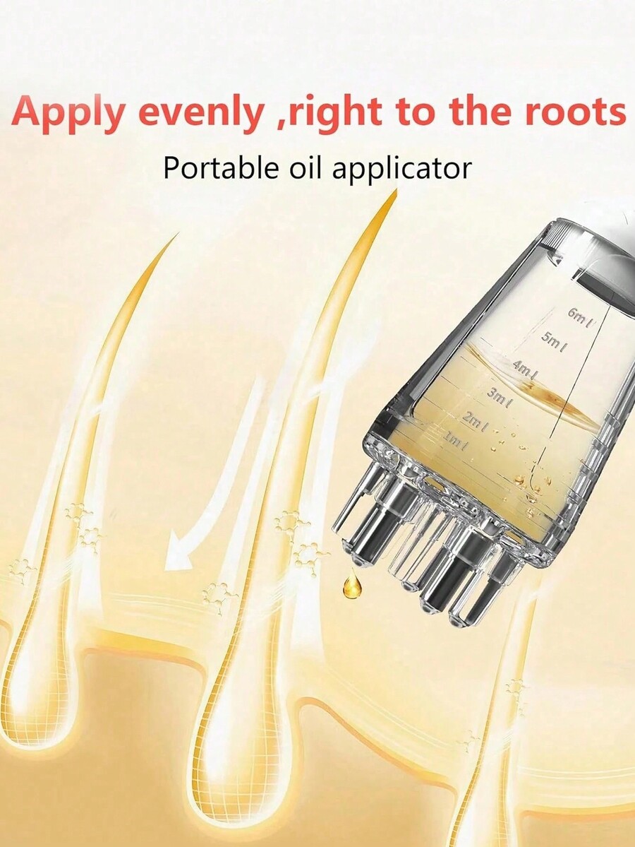 1pc Oil Dispenser Bottle, MultiFunctional Scalp Massager, Suitable For