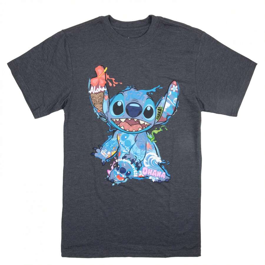 Lilo And Stitch Collage Stitch Disney T-Shirt - 灰色 - 查看 1