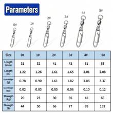 10 Stück/Los Fischwirbel Hochgeschwindigkeits-Doppeldrehwirbel flexible Drehung Edelstahl Wirbel Angelzubehör Schwarz/Silber