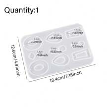 1pc Epoxy Resin Casting Silicone Mold Set, Suitable For Beginners, Includes Pyramid, Ball, Cube, Coaster, Pendant Molds, Straw Measuring Cup Casting Tools, DIY Earrings, Pendants, Home Decor Making - Multicolor - View 10