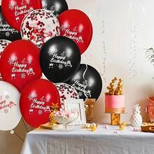 16 quả bóng bay cao su giấy nhiều màu đỏ đen, bóng bay trang trí sinh nhật màu đỏ đen trắng, thích hợp cho tiệc theo chủ đề đỏ và đen, sinh nhật, kỷ niệm, tốt nghiệp, lễ kỷ niệm năm mới - Nhiều màu - Xem 4