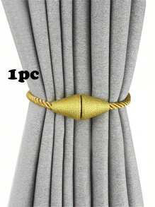 1pc/2pcs Magnetic Polyester Cone Shape Curtain Tiebacks, Suitable For Curtain Fixation Gifts Birthday Graduation