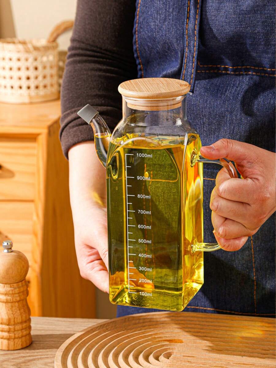Giáng sinh 1PC Bình đựng dầu thủy tinh borosilicate cao cấp cho nhà hàng phòng khách nhà bếp Bình chứa dầu nước tương giấm gia vị Thích hợp cho tiệc cưới ngoài trời Quà tặng sinh nhật Giáng sinh Trang trí nhà Quà tặng năm mới - Trong sáng - Xem 1