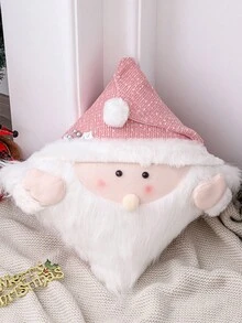 1 cái/2 cái Vỏ gối sáng tạo hoạt hình, có mũ ông già Noel màu hồng và họa tiết người tuyết, Vỏ gối trang trí Giáng sinh, Vỏ gối 3D dễ thương để trang trí nhà cửa, Trang trí phòng sofa Quà tặng tốt nhất - Nhiều màu - Xem 8