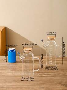 Giáng sinh 1PC Bình đựng dầu thủy tinh borosilicate cao cấp cho nhà hàng phòng khách nhà bếp Bình chứa dầu nước tương giấm gia vị Thích hợp cho tiệc cưới ngoài trời Quà tặng sinh nhật Giáng sinh Trang trí nhà Quà tặng năm mới - Trong sáng - Xem 3