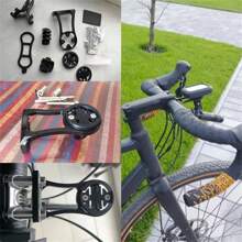 BKPTX 3 In 1 Bicycle Computer Holder Bicycle Speedometer Stand Aluminium Alloy MTB Bike Handlebar Mount Equipment Cycling Bracket For GARMIN Edge GPS Gopro - Black - View 7