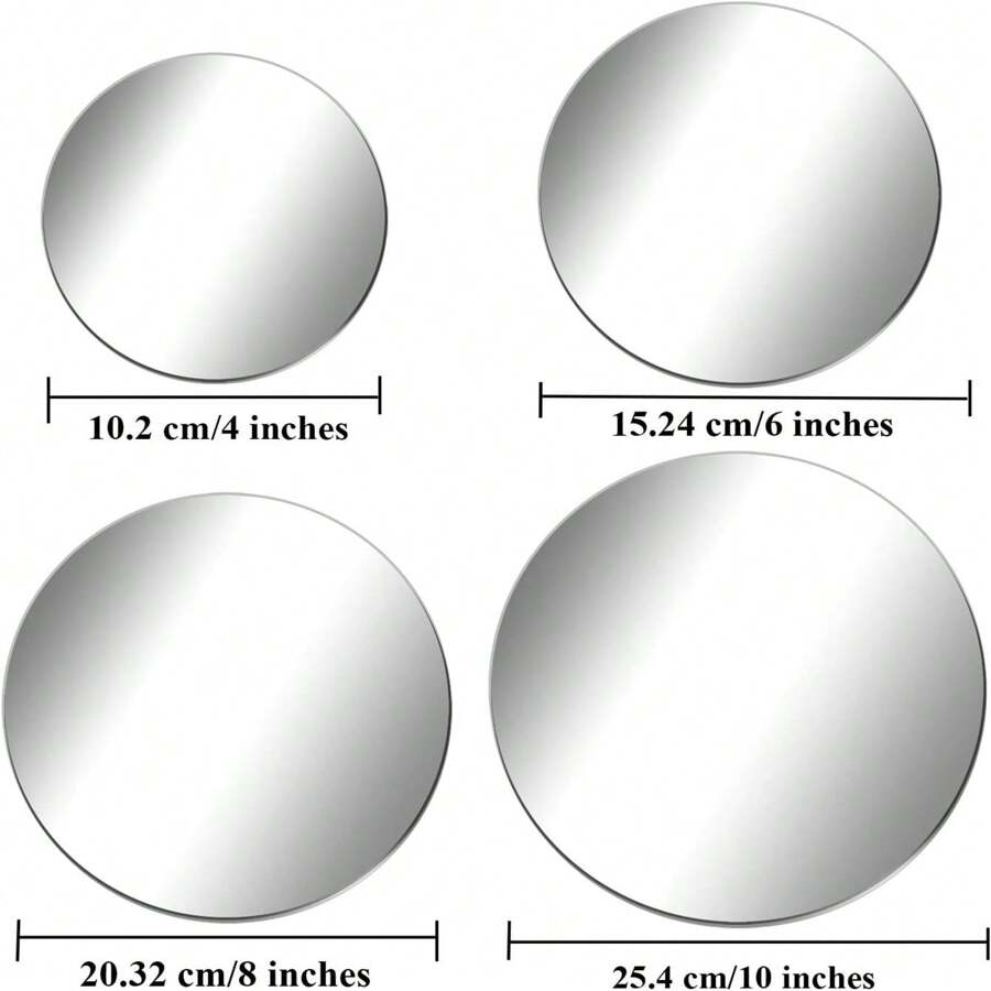 64 Pieces Mirror Wall Stickers Removable Acrylic Mirror Setting