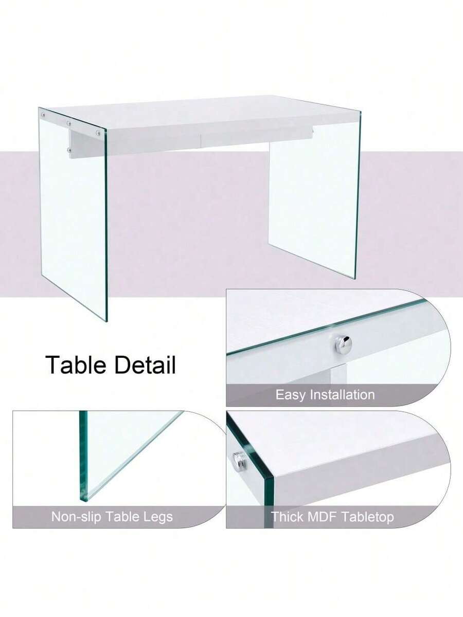 The Top Of The Coffee Table Is Made Of MDF And White Stickers, And The