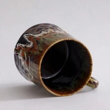 1 chiếc cốc sứ tráng men dung tích lớn có thể thay đổi thiết kế, đồ uống sáng tạo cho gia đình, văn phòng, bữa sáng - cốc thay đổi lò nung - Xem 8