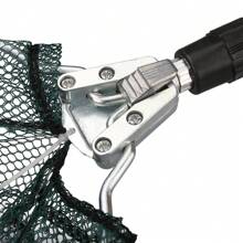 2pcs Telescopic Folding Fishing Landing Net, 1.9m Pole Collapsible Extensible Aluminum Long Handle,Stainless Steel Triangular,For Bird Fish Catch,Aquarium,Ponds Floating Objects,Carp Trout - Black - View 7