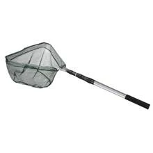 2pcs Telescopic Folding Fishing Landing Net, 1.9m Pole Collapsible Extensible Aluminum Long Handle,Stainless Steel Triangular,For Bird Fish Catch,Aquarium,Ponds Floating Objects,Carp Trout - Black - View 5