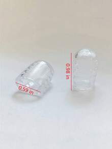 8 件装硅胶鞋头透气脚趾套防摩擦、防汗、透明保护脚趾、防水、男女通用 - 無色 - 查看 3