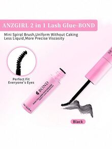 10ml Lash Bond 和 Seal 睫毛胶 2 合 1 睫毛簇胶，适用于 DIY 睫毛延长，超强保持 72 小时，柔软且易于涂抹的睫毛化妆工具，适合家庭使用的假睫毛化妆工具，黑色睫毛延长胶 - 粉色 - 查看 5