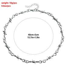 Vòng cổ đinh phong cách Punk Châu Âu, Vòng cổ choker tối giản thời trang Hipster dành cho nam - Bạc - Xem 3