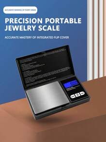 1pc Mini Electronic Scale, With LED Display And Protective Cover, Easy To Store And Carry, High Precision, Can Be Used To Measure The Weight Of Small Items Such As Jewelry Metal And Powder, Battery Not Included - Multicolor - View 8