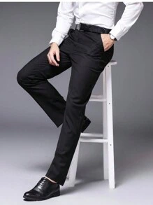 Men's Dress Pants - Black - View 2