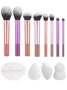 Bộ cọ trang điểm đa năng cổ điển 14 chiếc - 8 cọ trang điểm ống nhiều màu & 3 miếng mút trang điểm hình giọt nước màu cam và trắng & 3 miếng bông trang điểm hình giọt nước lớn màu trắng, cắt góc, cọ trang điểm hình quả bầu, bộ cọ, bộ cọ trang điểm, bộ cọ trang điểm, bộ trang điểm hoàn chỉnh, bộ cọ trang điểm, bộ trang điểm hoàn chỉnh, bộ cọ, bộ cọ trang điểm, bộ quà tặng trang điểm, bộ - Nhiều màu - Xem 4