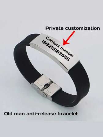 A Fashionable Stainless Steel Personalized Identity Bracelet With A Buckle, Suitable For Children's Anti Loss Alarm Strap - Unisex Daily Wear And Gift Giving Back To School Winter Gift Ideas Boy Girl Valentine's Day