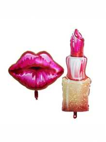 2 quả bóng bay hình thỏi son trang điểm nhiều màu sắc, dùng cho sinh nhật, kỷ niệm, lễ tình nhân, cầu hôn, trang trí tiệc - Nhiều màu - Xem 6