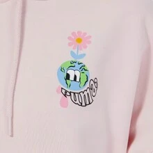 Puma Sportswear Casual Knit Graphic Print Hoodie Sweatshirt